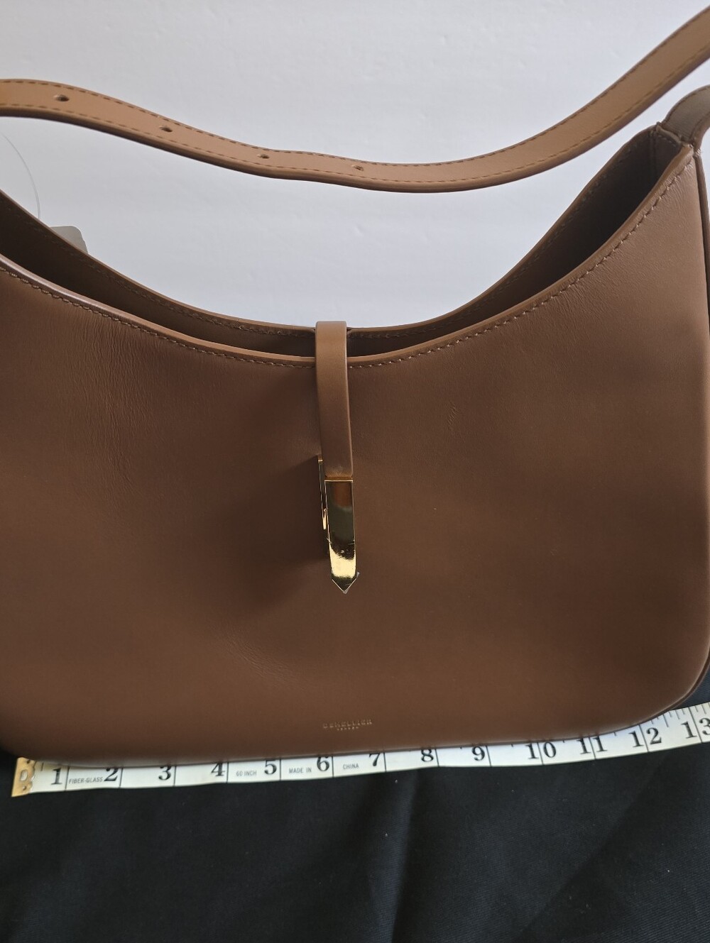 NWT - DeMellier Large Tokyo Leather Shoulder Bag Tan - Picture 11 of 14